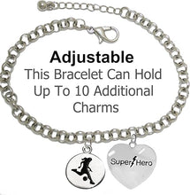 My Daughter, Super Hero, " Soccer Player Jewelry" Adjustable Bracelet Hypoallergenic, Safe-Nickel, Lead Free