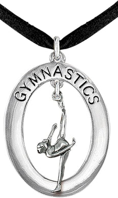 Gymnast One Leg Pose Necklace, Adjustable, Hypoallergenic, Nickel, Lead & Cadmium Free