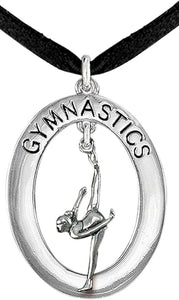 Gymnast One Leg Pose Necklace, Adjustable, Hypoallergenic, Nickel, Lead & Cadmium Free