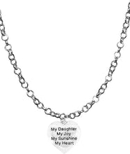 Message Jewelry, My Daughter, My Joy, My Sunshine, My Heart, Adjustable Necklace, Hypoallergenic, Safe-Nickel, Lead, Free