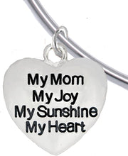 Message Jewelry, My Mom, My Joy, My Sunshine, My Heart, Adjustable, Removable Ball, Add Charms Without Tools, Hypoallergenic, Safe-Nickel, Lead, Free