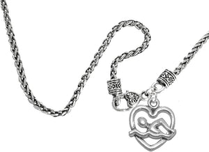 I Love Swimming, Necklace, Hypoallergenic, Safe-Nickel Free, No Poisonous Lead Or Cadmium