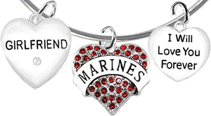 Marine Girlfriend, I Will Love You Forever, Hypoallergenic, Safe-Nickel Free, No Poisonous Lead Or Cadmium