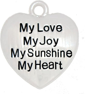 Creative My Love, My Joy, My Sunshine,My Heart.Hyperallergenic, Safe-Nickel, Lead, And Cadmium Free