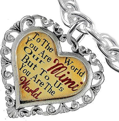 Mimi Heart Charm Bracelet Hypoallergenic, Safe, Nickel, Lead & Cadmium Free!