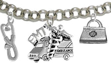 EMT, Paramedic, Adjustable Charm Bracelet, Hypoallergenic, Safe-Nickel, Lead, Free