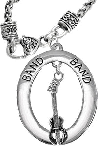 Electric Bass Guitar, Hypoallergenic Adjustable Necklace, Safe-Nickel, Lead And Cadmium Free