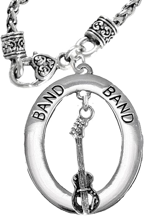 Electric Bass Guitar, Hypoallergenic Adjustable Necklace, Safe-Nickel, Lead And Cadmium Free
