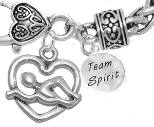 I Love Swimming Bracelet, Hypoallergenic, Safe-Nickel Free, No Poisonous Lead Or Cadmium