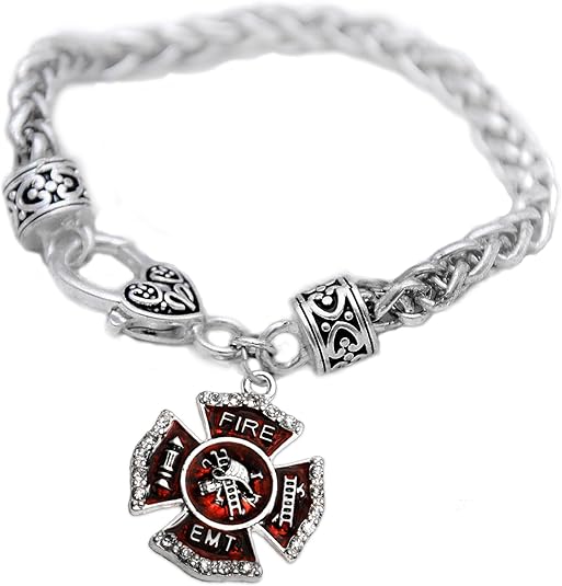 EMT/FIREFIGHTER Bracelet, Safe-Nickel, Lead & Cadmium Free!