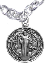 Saint Benedict Protective Charm-Crucifix, and Prayer, Protect Me from Harm, from Evil, from The Devil. Nickle, Lead Free