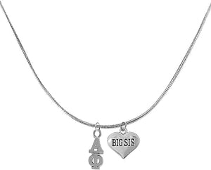 Alpha Phi Big Sister, Hypoallergenic Safe Adjustable Fits Anyone Licensed Sorority Jewelry Manufacturer