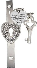 It Really Locks!, The Key To My Heart, "You Are My World", Cuff Crystal Bracelet, Hypoallergenic, Safe-Nickel, Lead, Free