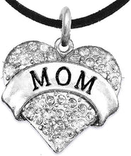 Mom Charm Necklace Adjustable, Hypoallergenic, Safe-Nickel, Lead & Cadmium Free!