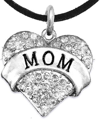 Mom Charm Necklace Adjustable, Hypoallergenic, Safe-Nickel, Lead & Cadmium Free!