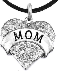 Mom Charm Necklace Adjustable, Hypoallergenic, Safe-Nickel, Lead & Cadmium Free!