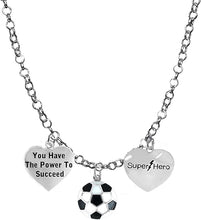 Soccer, You Have The Power To Succeed, Super Hero, " Soccer Player Jewelry" Adjustable Necklace Hypoallergenic, Safe-Nickel, Lead Free