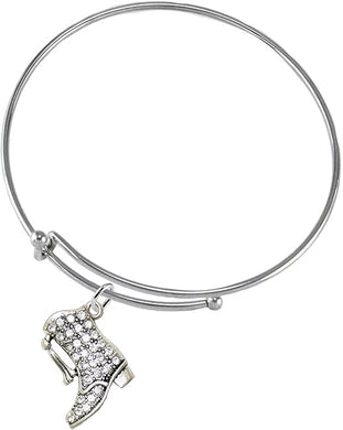 Drill Boot Crystal Bracelet, Safe-Nickel, Lead & Cadmium Free!