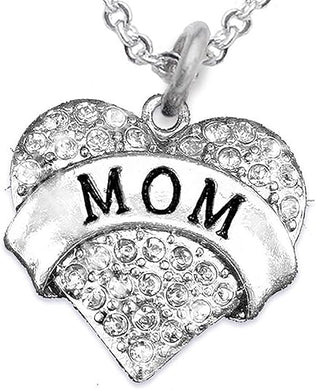Mom Charm Necklace Adjustable, Hypoallergenic, Safe-Nickel, Lead & Cadmium Free!
