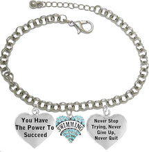 Never Stop Trying, Never Quit 3 Charm Adjustable Bracelet, Hypoallergenic, Safe-Nickel Free, No Poisonous Lead Or Cadmium