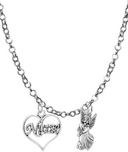 RN, Nurse, To Us You Are An Angel, Adjustable Charm Necklace, Hypoallergenic, Safe-Nickel, Lead, Free