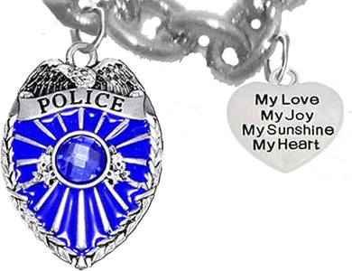 Policeman's, My Love, My Joy, My Sunshine, My Heart, Hypoallergenic, Safe-Nickel Free, No Poisonous Lead Or Cadmium.
