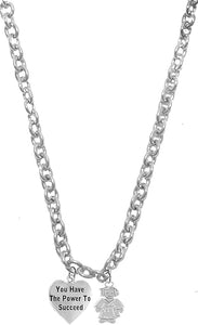 Children's Martial Arts, Kickboxing, Karate Jewelry, You Have The Power To Succeed, Adjustable Necklace Hypoallergenic, Children's Safe-Nickel,Lead,Cadmium Free