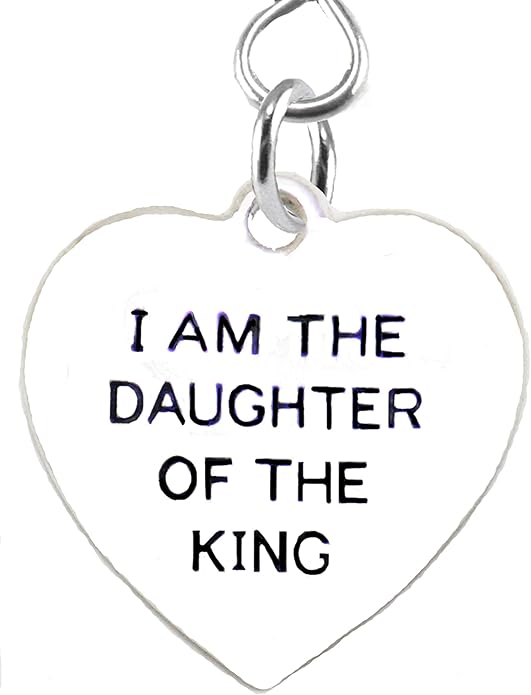 I Am The Daugther Of The King Heart Earrings, Safe-Nickel, Lead & Cadmium Free!