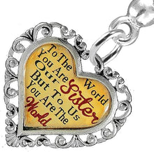 Sister Heart Charm Post Earring Hypoallergenic, Safe-Nickel, Lead & Cadmium Free!