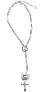 My Mom, My Joy, My Sunshine, My Heart, and A Crucifix, Through A Circle, Father, Son, Holy Ghost, Adjustable Necklace, Nickel Lead, Cadmium Free