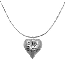 Army, My Soldier, God Has You in His Arms and I Have You in My Heart, Adjustable Snake Chain Pendant, Hypoallergenic Safe, No Nickel, Lead, Or Poisonous Cadmium in Necklace