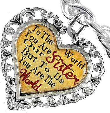 Sister Heart Charm Bracelet Hypoallergenic, Safe, Nickel, Lead & Cadmium Free!