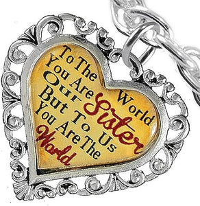 Sister Heart Charm Bracelet Hypoallergenic, Safe, Nickel, Lead & Cadmium Free!