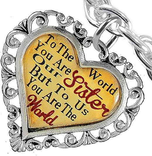 Sister Heart Charm Bracelet Hypoallergenic, Safe, Nickel, Lead & Cadmium Free!