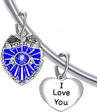 Policeman's, I Love You Adjustable Bracelet, Hypoallergenic, Safe-Nickel Free, No Poisonous Lead Or Cadmium.