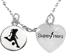 My Daughter, Super Hero, " Soccer Player Jewelry" Adjustable Necklace Hypoallergenic, Safe-Nickel, Lead Free