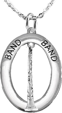 Band Clairinet Player Hypoallergenic Adjustable Necklace, Safe-Nickel, Lead Free