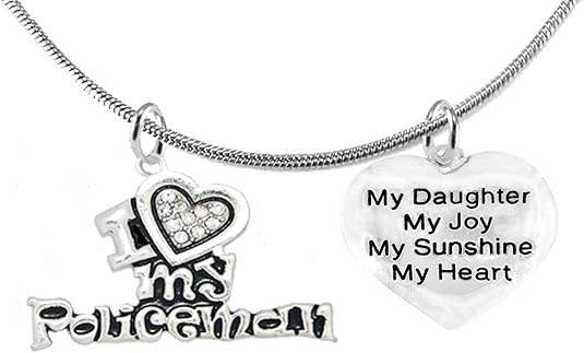 Policeman's, I Love My Policeman, My Daughter, My Joy, My Sunshine, Adjustable, Hypoallergenic, Safe-Nickel, Lead, Free