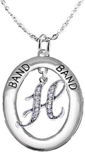 School Band, Music, Orchestra Jewelry, Hypoallergenic Adjustable Necklace, Safe-Nickel, Lead and Cadmium Free (Crystal H)