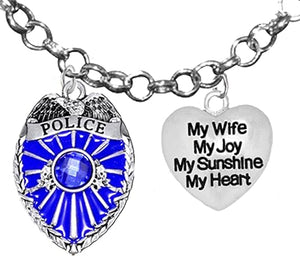 Policeman's, My Wife, My Joy, My Sunshine, My Heart, Hypoallergenic, Safe-Nickel Free, No Poisonous Lead Or Cadmium.