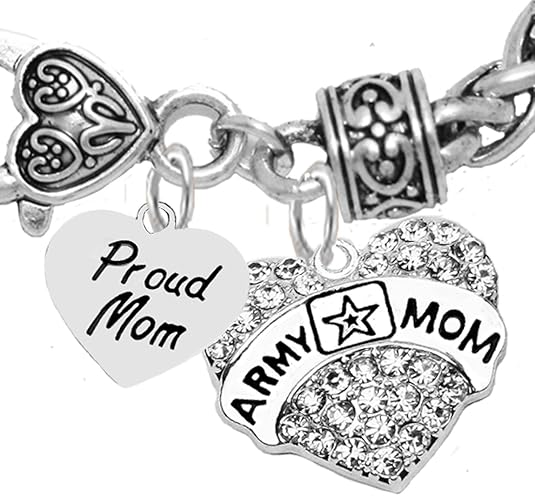 The Proud Mom, Army Mom Hypoallergenic Bracelet, Safe-Nickel, Lead, Cadmium Free
