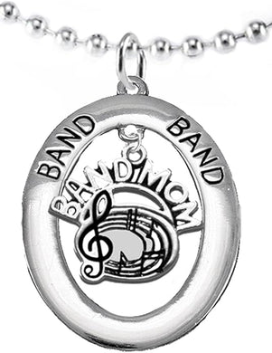 Band Mom, Hypoallergenic Adjustable Necklace, Safe-Nickel, Lead and Cadmium Free