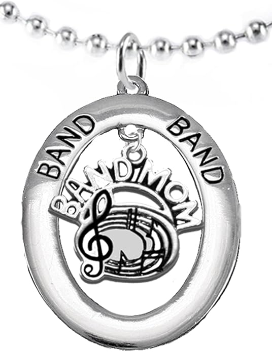 Band Mom, Hypoallergenic Adjustable Necklace, Safe-Nickel, Lead and Cadmium Free