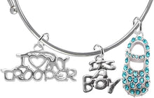 Trooper's Wife's, It's A Boy, Adjustable Bracelet, Hypoallergenic, Safe-Nickel, Lead, Cadmium Free