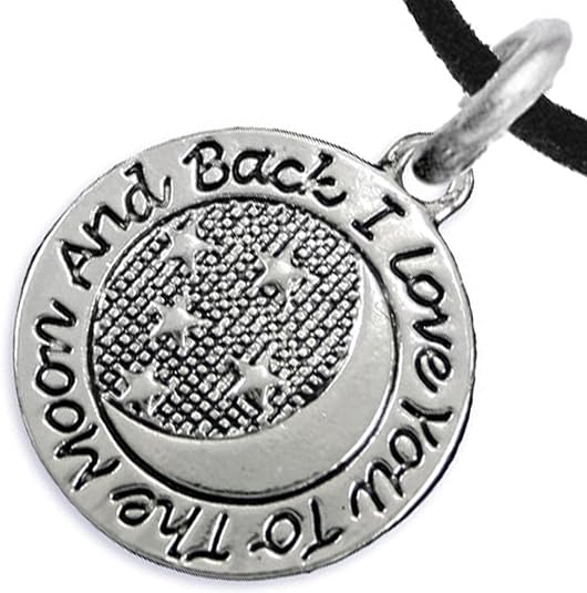 Mother's Day Jewelry, Mom Jewelry, Grandma Jewelry, I Love You To The Moon And Back Adjustable Neck Hypoallergenic-Safe, Nickel, Lead, Free
