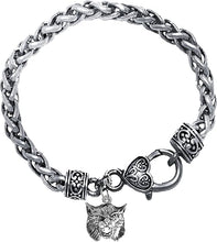 Wildcats, Wildcat With On A Wheat Chain Bracelet. What A Great Gift For Yourself, Or Someone Special. Hypoallergenic=Safe, No Nickel, Lead, Or Cadmium In The Metal. Cardinali®Jewelry©2024