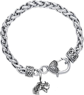 Dragon Head Bracelet, Antique Silver Wheat Chain Bracelet, Nickel, Lead, And Cadmium Free-Hypoallergenic