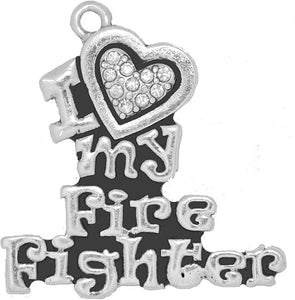 Firefighter, I Love My Firefighter Charm, Nickel, Lead, Cadmium Free