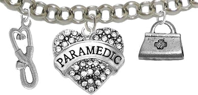 Paramedic, EMT, Adjustable Charm Bracelet, Hypoallergenic, Safe-Nickel, Lead, Free