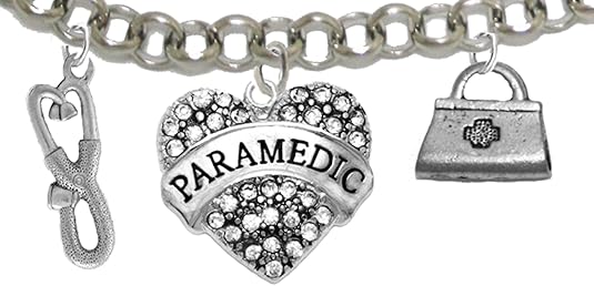 Paramedic, EMT, Adjustable Charm Bracelet, Hypoallergenic, Safe-Nickel, Lead, Free